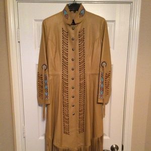 Renegade Spirit brand leather duster coat